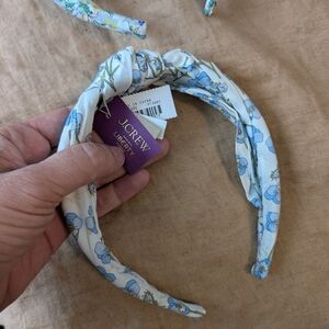 J. Crew Floral Headband - Blue and White